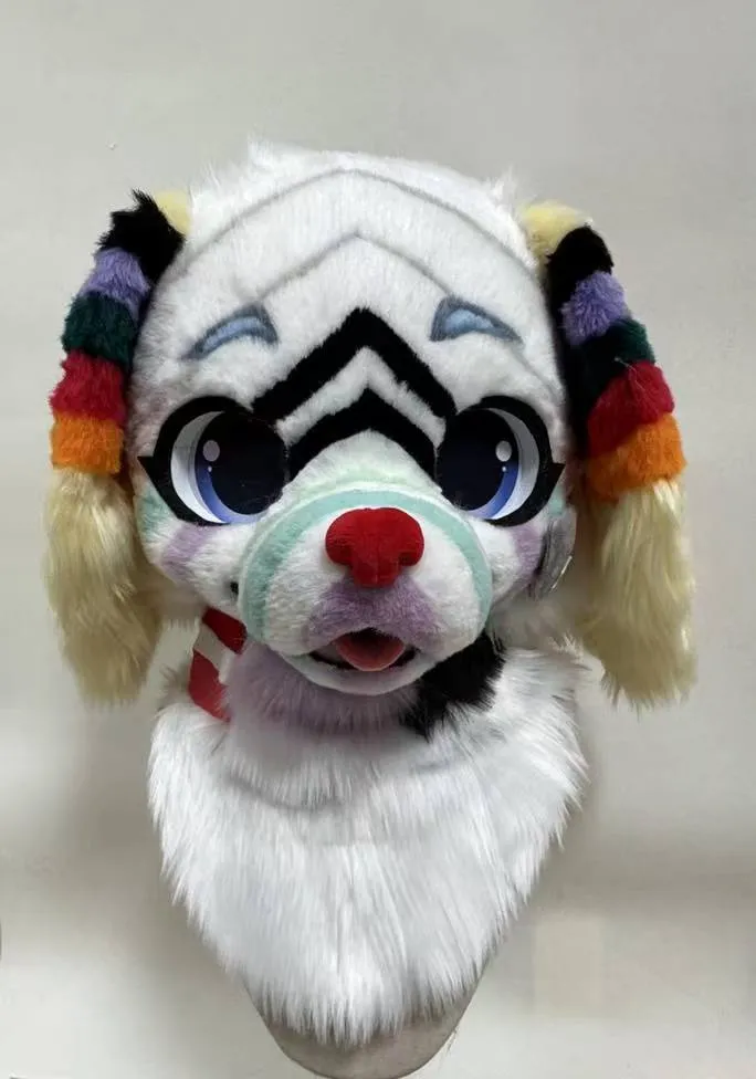 Rainbow floppy-ear puppy head