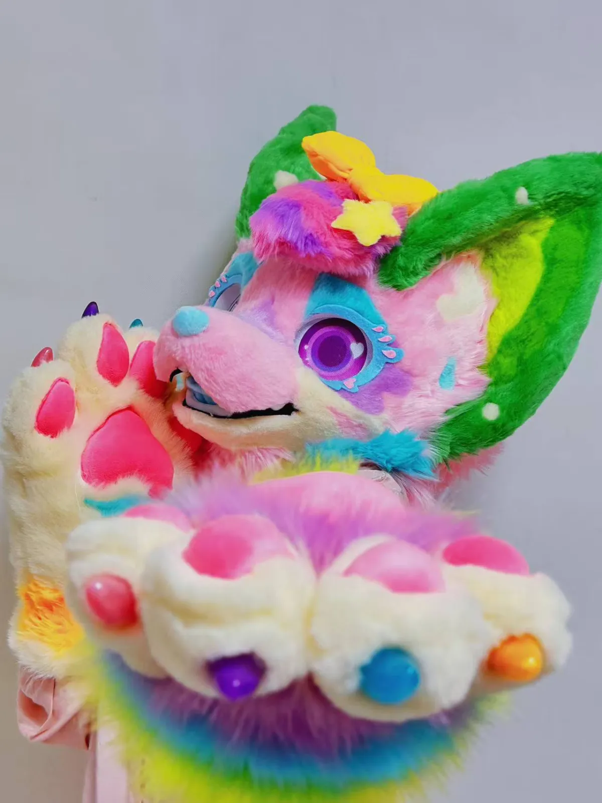 Lumiseed fursuit — candy pup